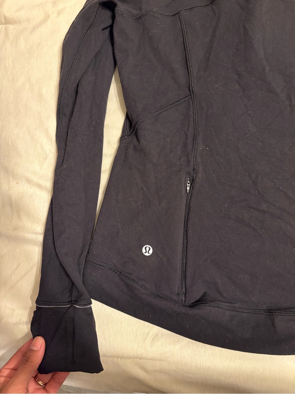 Lululemon Black partial Zip Athletic Jacket